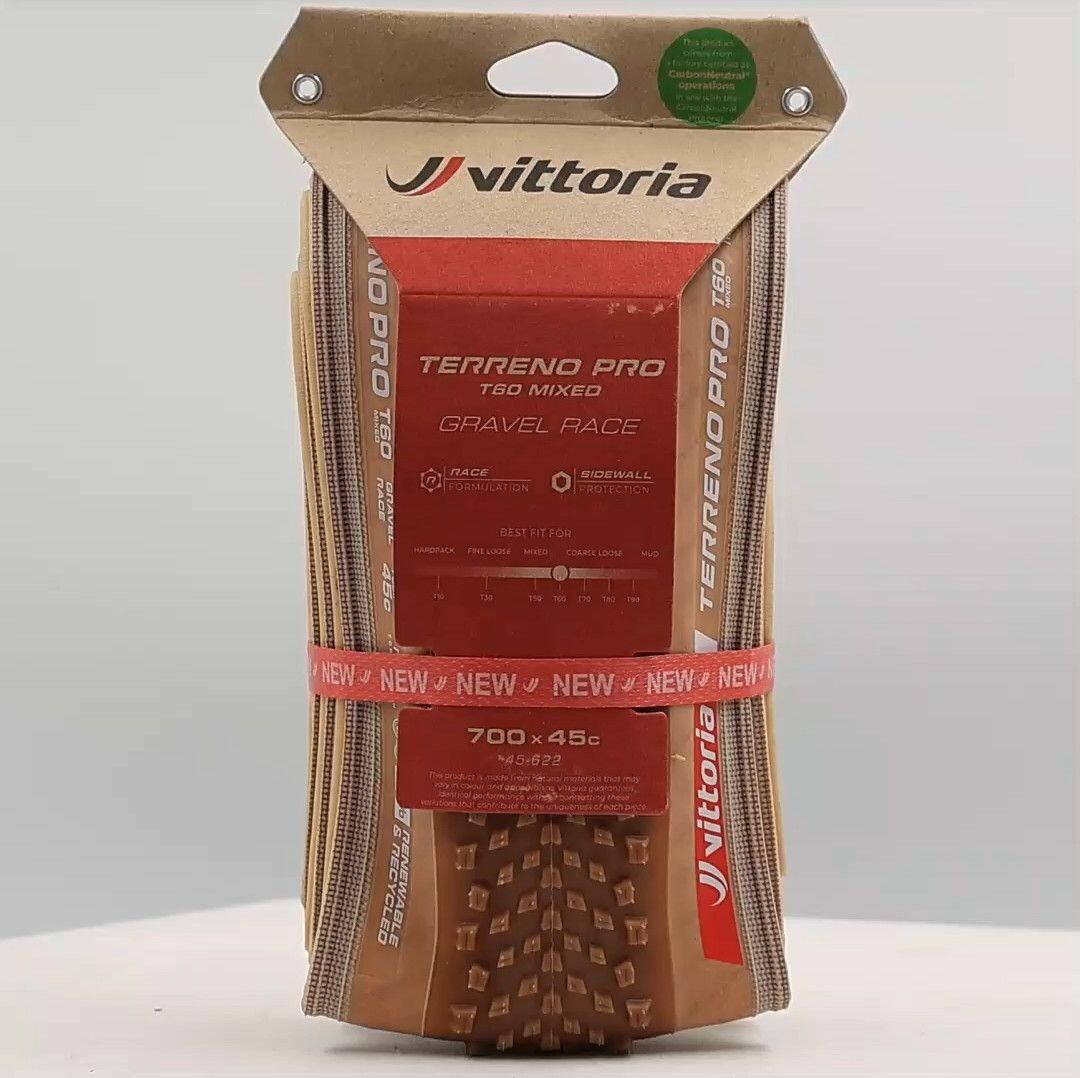 Pneu Vittoria Terreno Pro Mixed Gravel Race T60 Tubeless Ready Marron/Beige 3/5