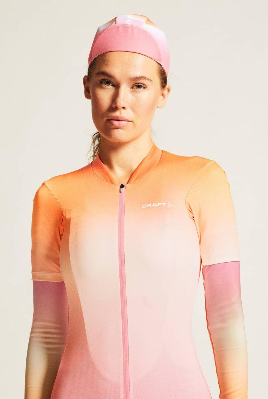 Maglia a maniche corte Craft ADV Endur Graphic Rosa/Arancione Donna 2/7