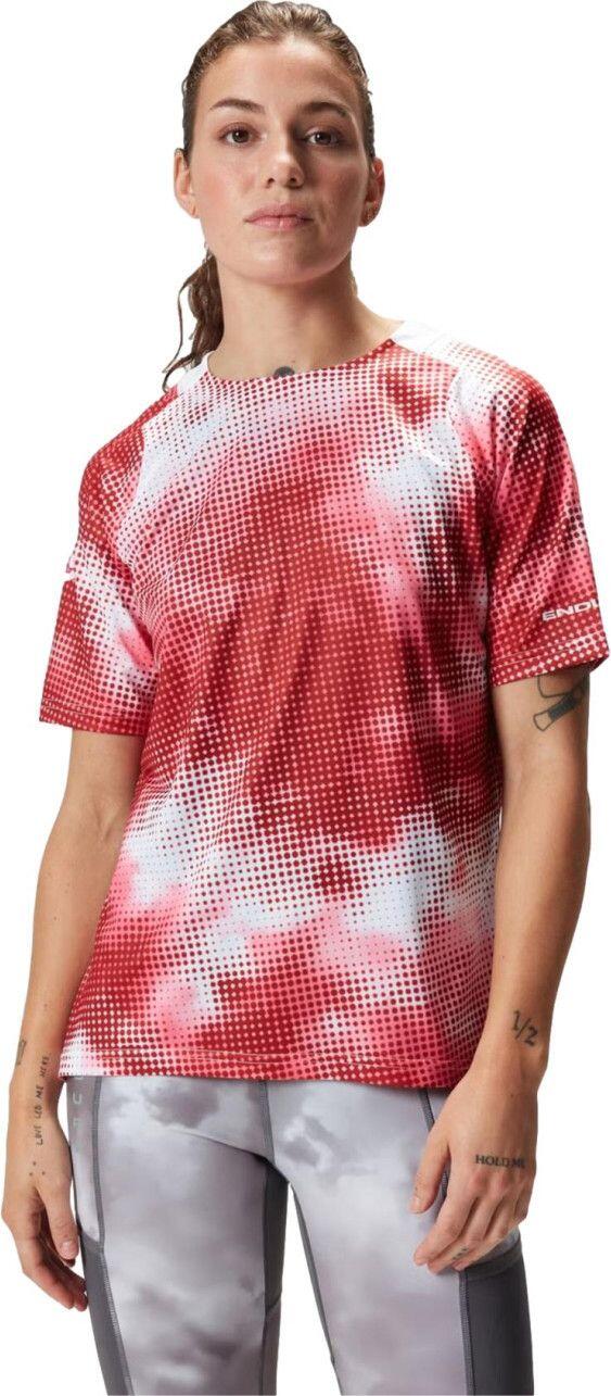 Maillot Manches Courtes Femme Endura Nuage de Pixels LTD Rouge 1/4