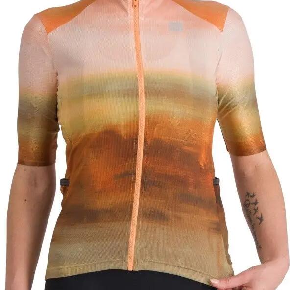 Women's Short Sleeve Jersey Sportful Flow Supergiara Beige