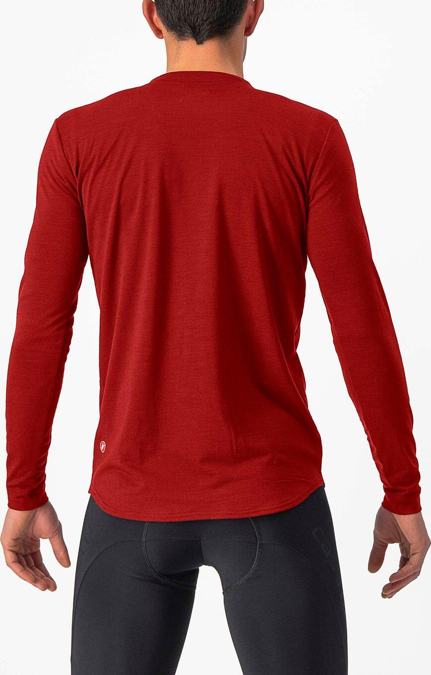 Maillot Manches Longues Castelli Unlimited Merino Rouge 2/2