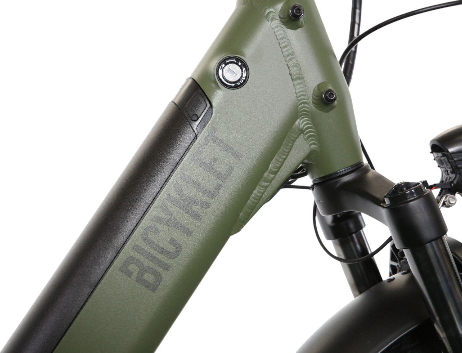 Vélo Cargo Shortail Électrique Bicyklet Shimano Altus 7V 670 Wh 20'' Vert Kaki 6/7