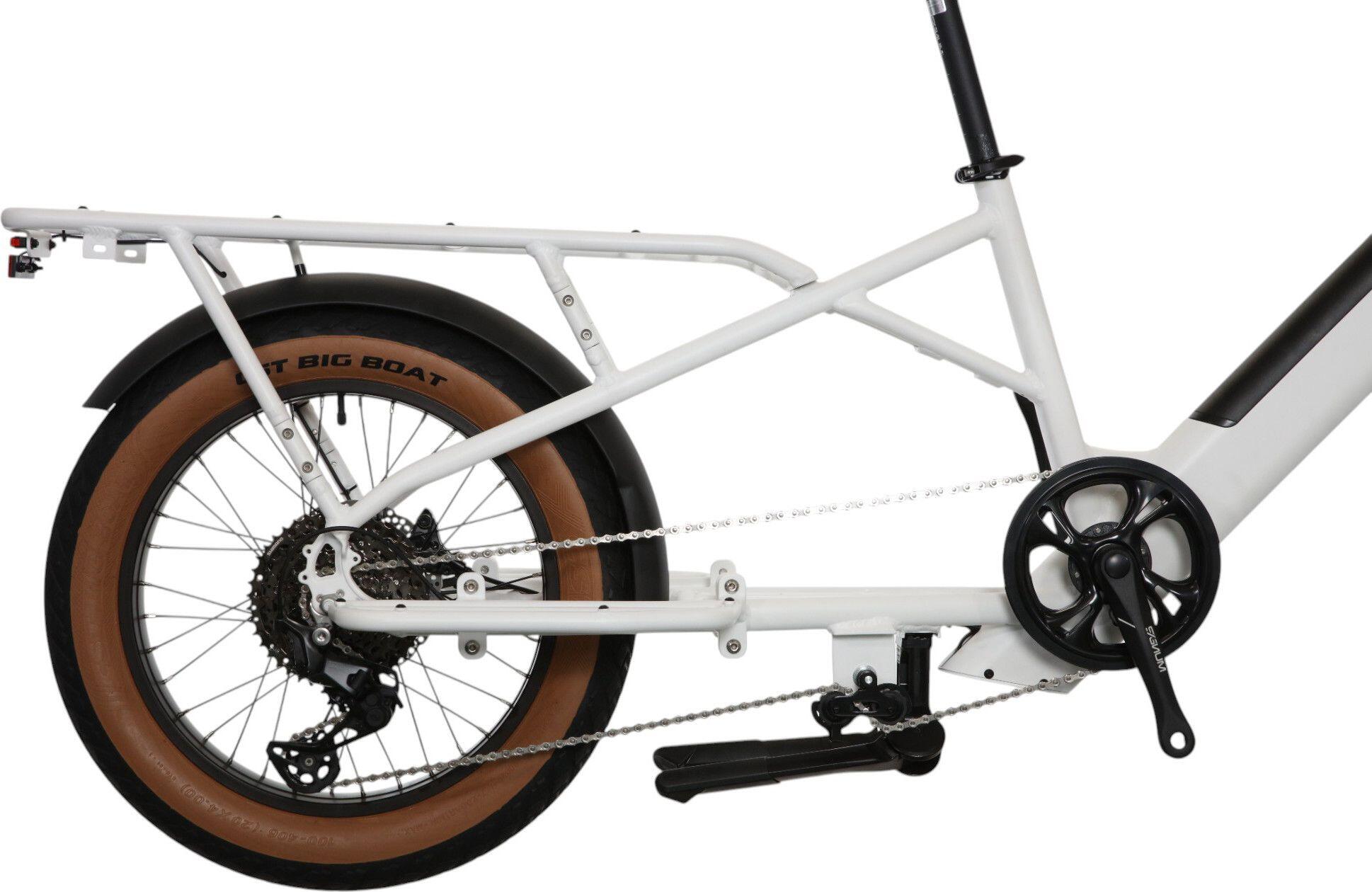 Bicyklet Elektrische Longtail Cargo Bike Shimano Deore 10S 670 Wh 20'' Wit 3/7