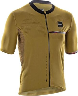 Heren leatt endurance 5.0 cargo short sleeve jersey bruin