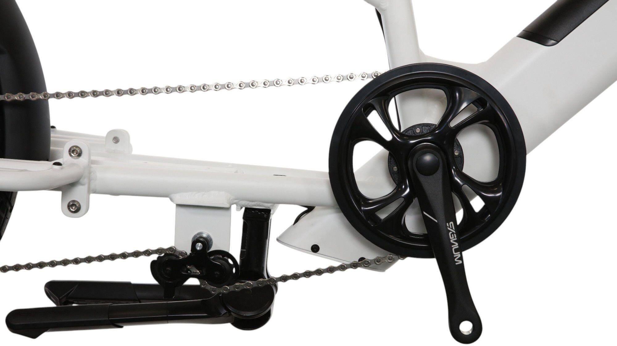 Bicyklet Elektrische Longtail Cargo Bike Shimano Deore 10S 670 Wh 20'' Wit 4/7