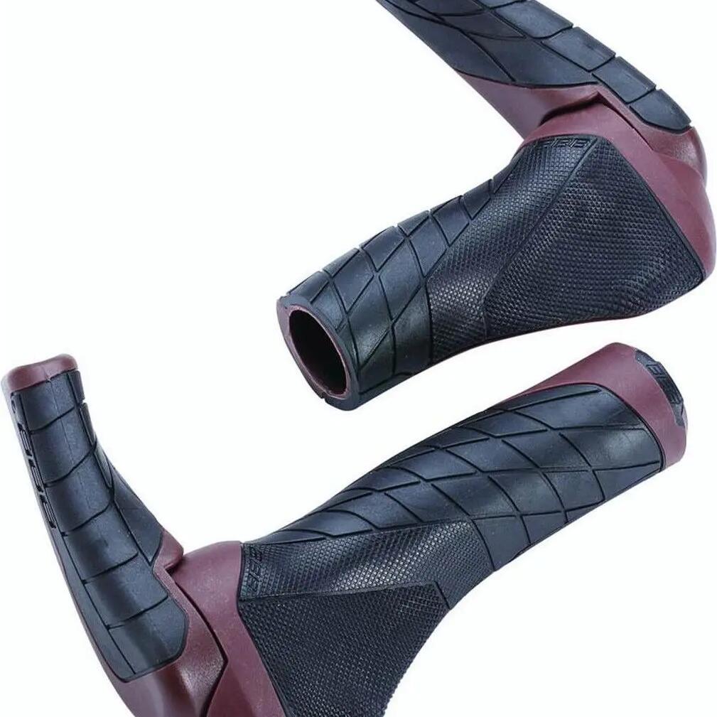 BBB ErgoTechSet Grips 133 - 92 mm + Hanger inserts 85mm Black Brown