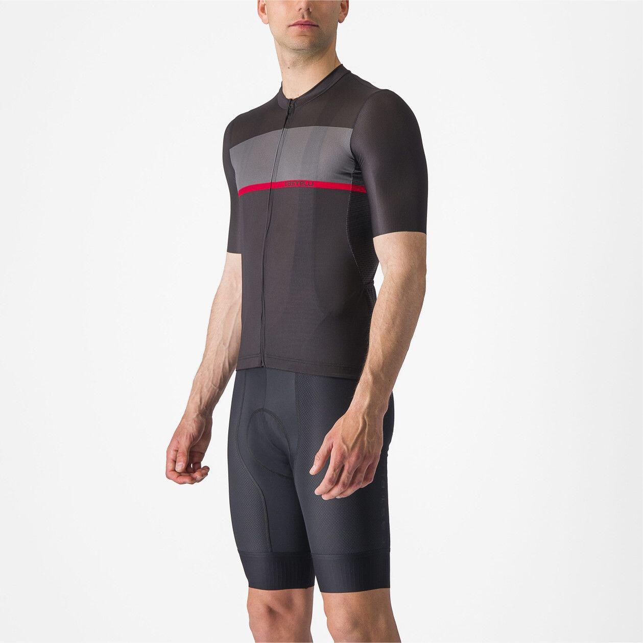 Maillot de manga corta Castelli Tradizione Gris/Rojo 3/7