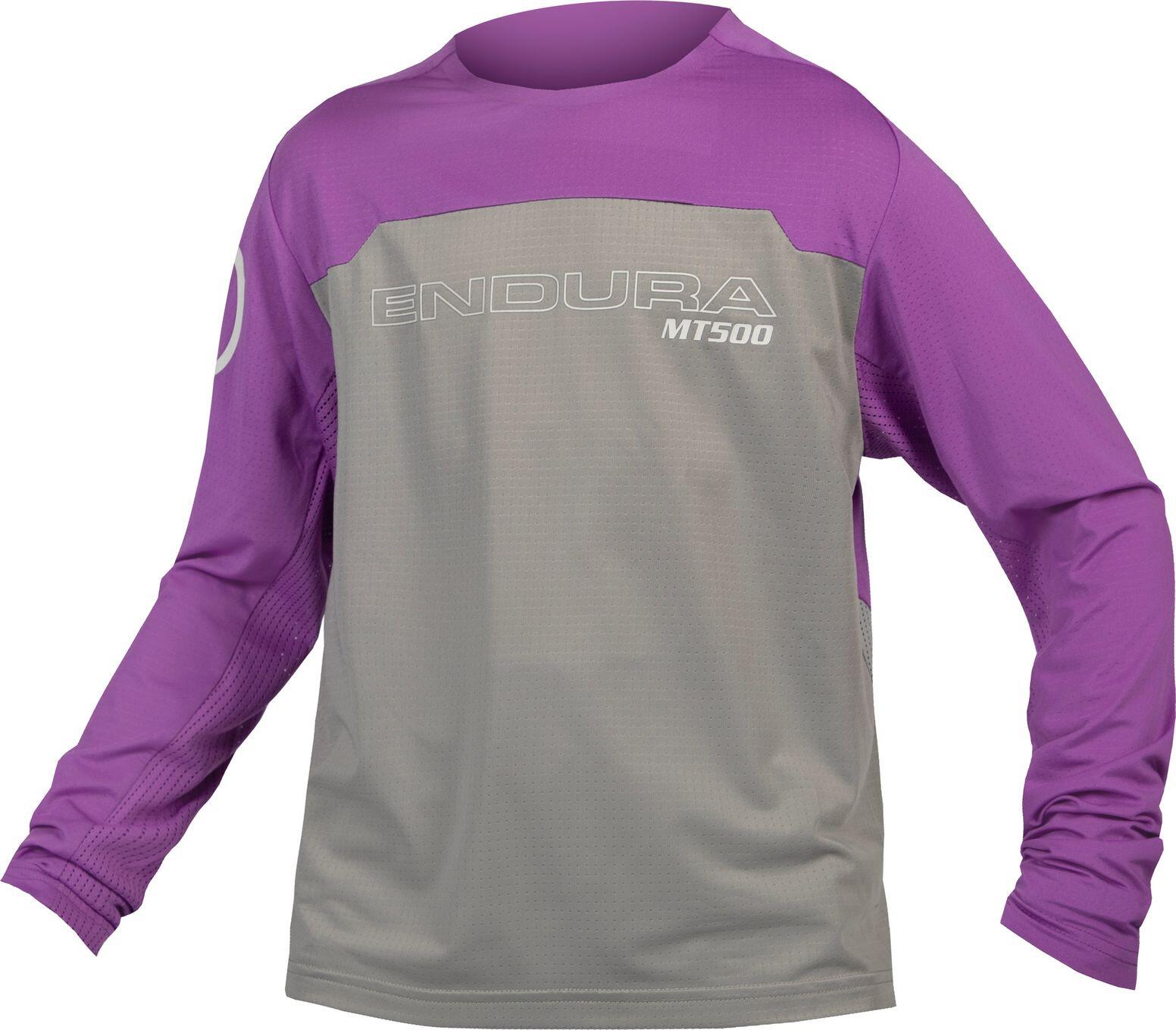 Endura MT500 Burner Camisola de manga comprida para criança roxa 1/4