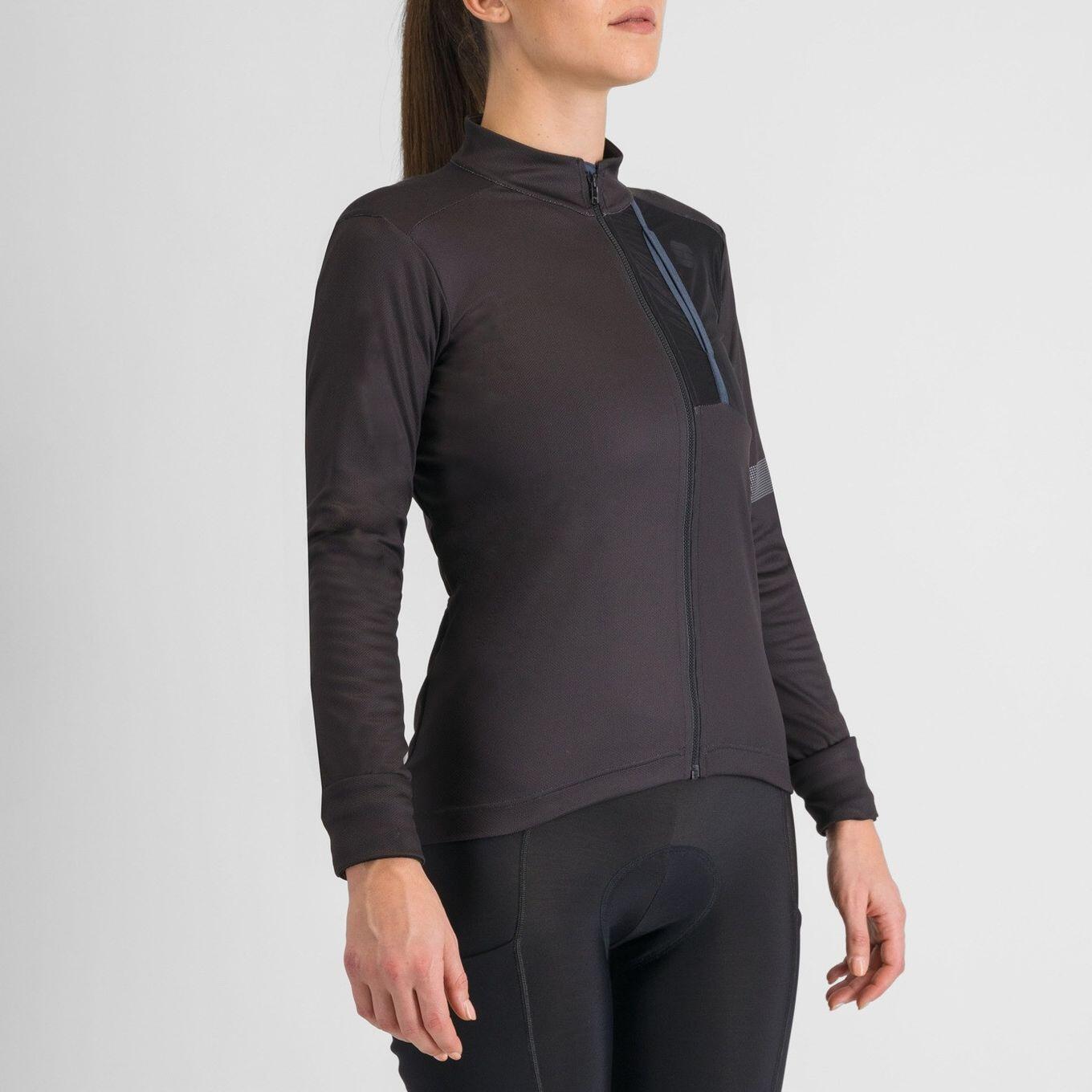 Langarm Trikot Women Sportful Supergiara Thermal Schwarze 3/5