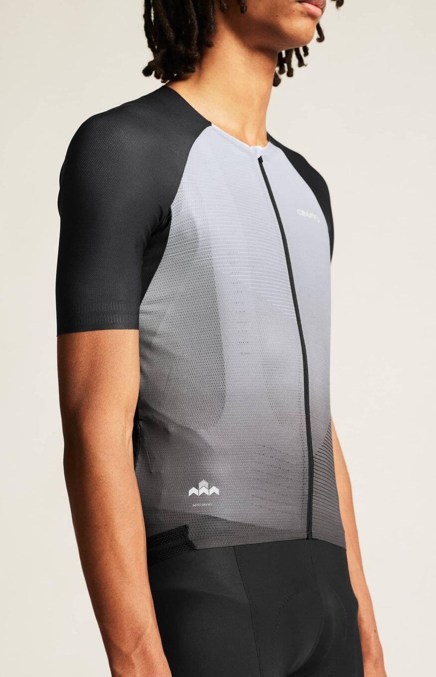 Maillot vélo à manches courtes Craft Pro Aerolight Noir/Gris Homme 3/7