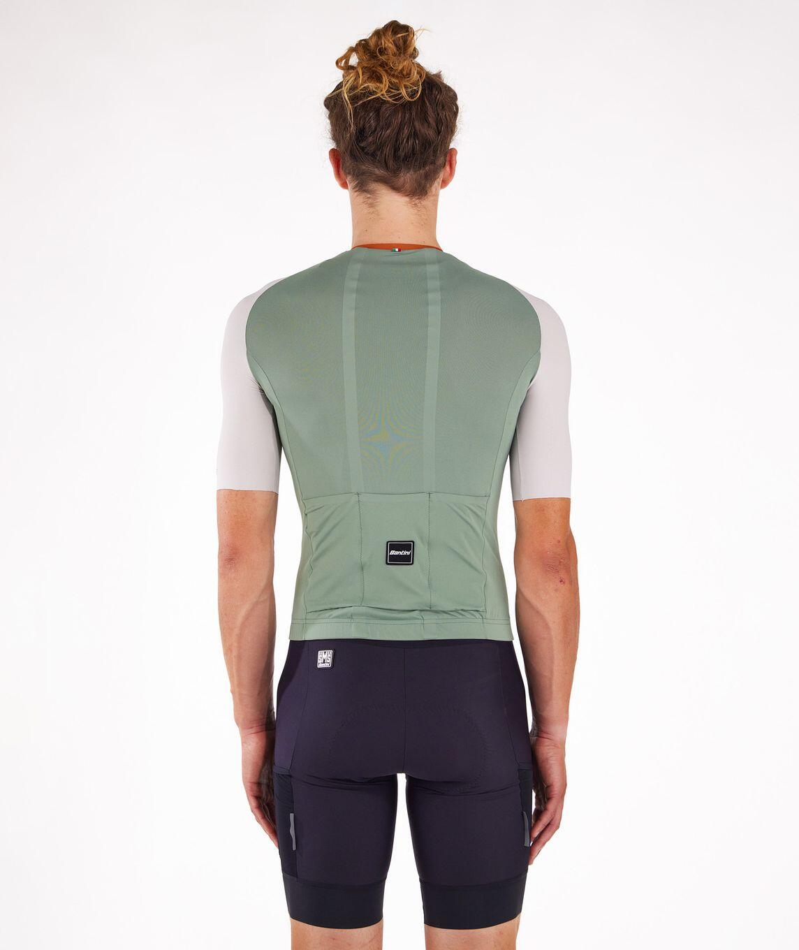 Unisex Kurzarmtrikot Santini Pelle Grün 3/5