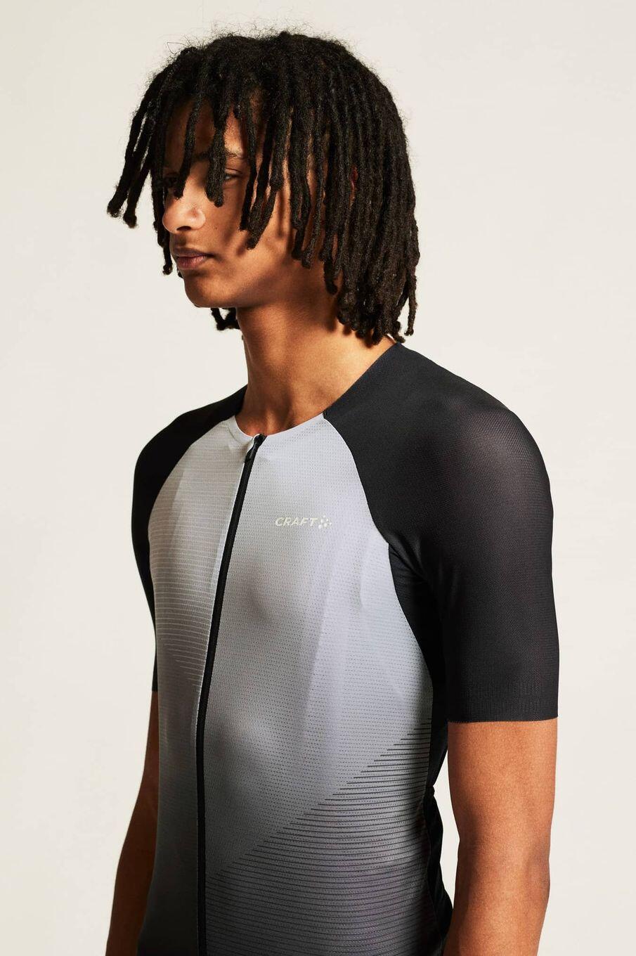 Maillot vélo à manches courtes Craft Pro Aerolight Noir/Gris Homme 2/7