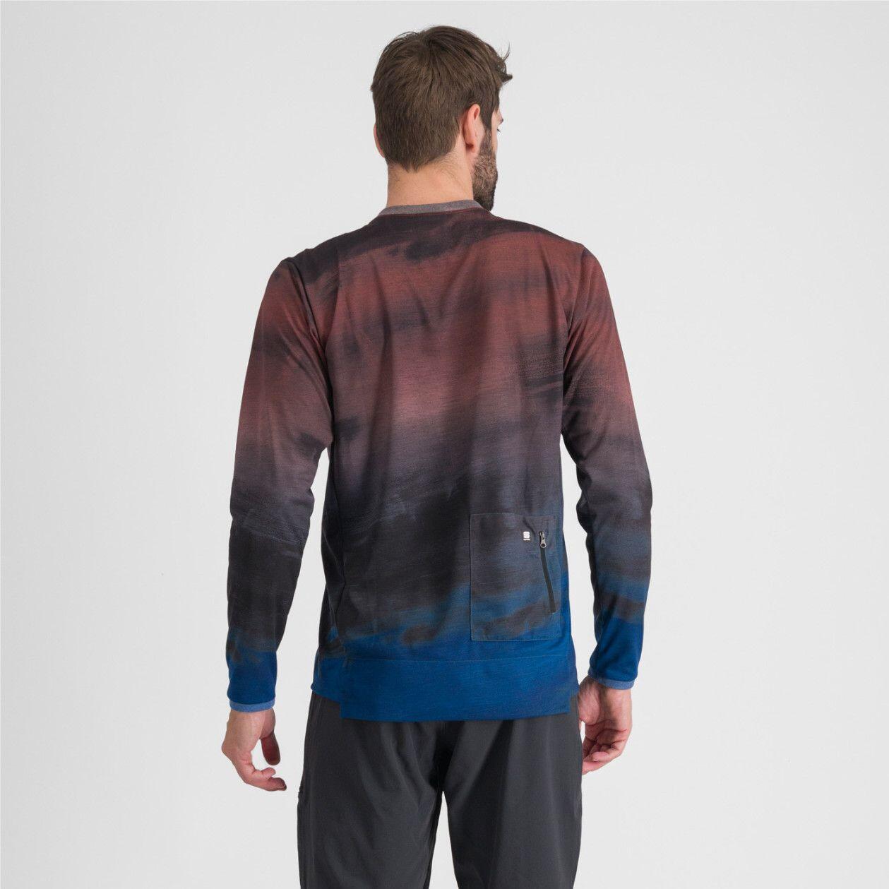 Sportful Flow Camiseta de manga larga Giara Azul/Rojo 2/4