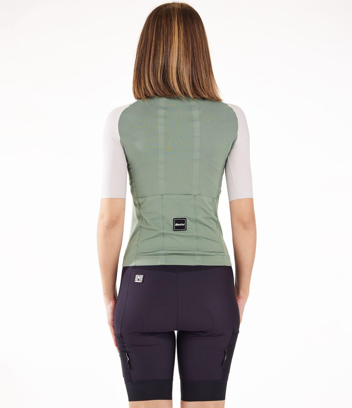 Unisex Kurzarmtrikot Santini Pelle Grün 5/5