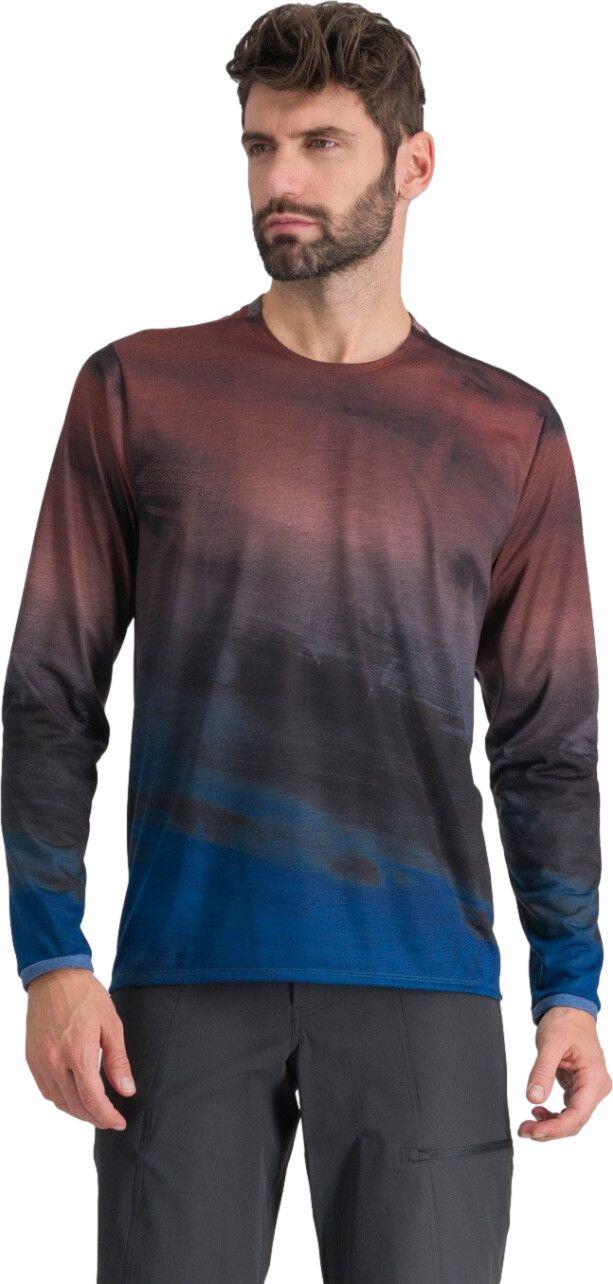 Sportful Flow Camiseta de manga larga Giara Azul/Rojo 1/4