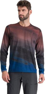 Sportful flow giara trui met lange mouwen blauw/rood