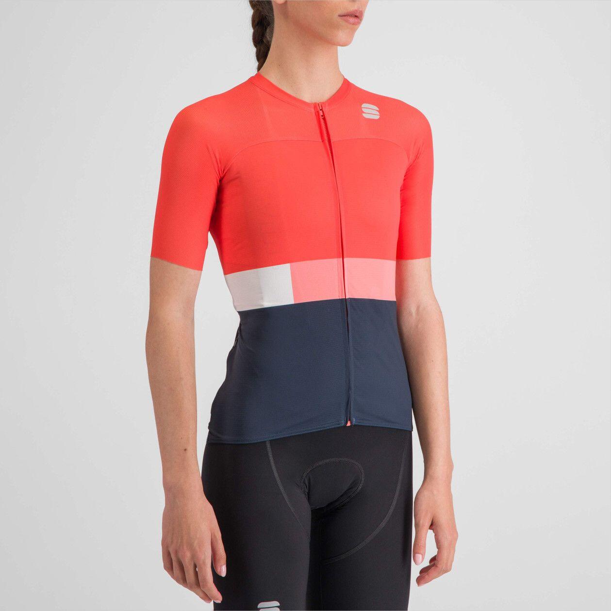 Camisola de manga curta Sportful Snap para mulher Coral/Azul 3/6