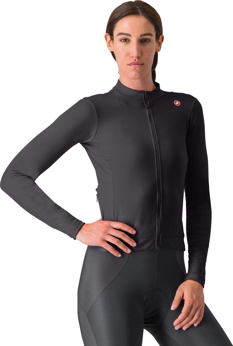 Maillot Manches Longues Femme Castelli Espresso Thermal Noir 1/2