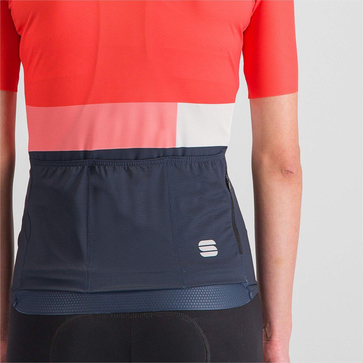 Camisola de manga curta Sportful Snap para mulher Coral/Azul 5/6