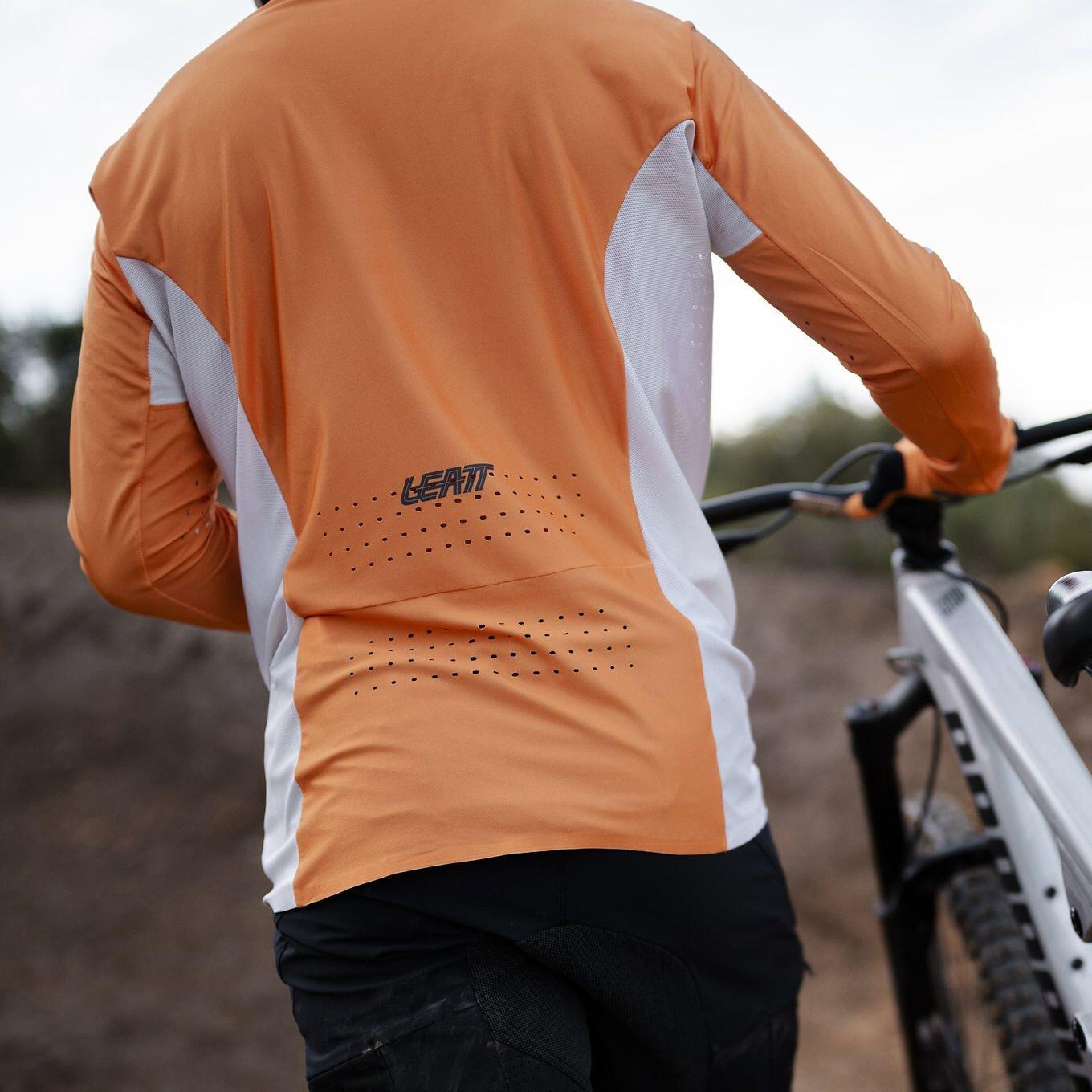 Maglia a maniche lunghe Leatt Gravity 5.0 Uomo Bianco/Giallo 5/6