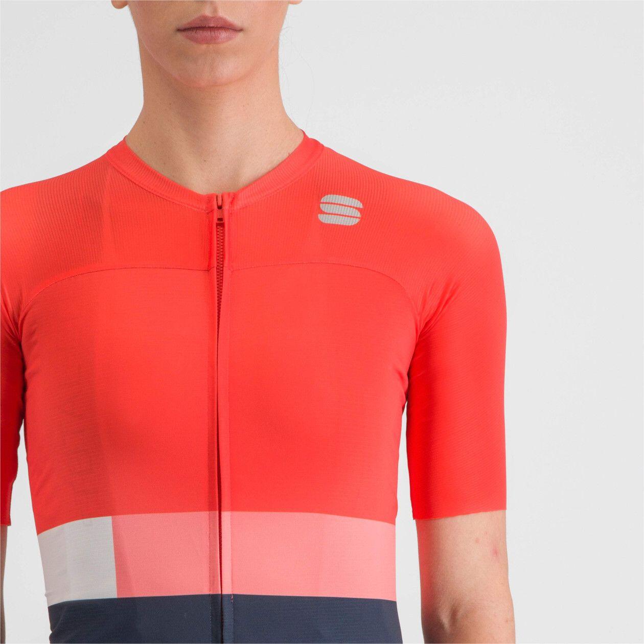 Camisola de manga curta Sportful Snap para mulher Coral/Azul 4/6