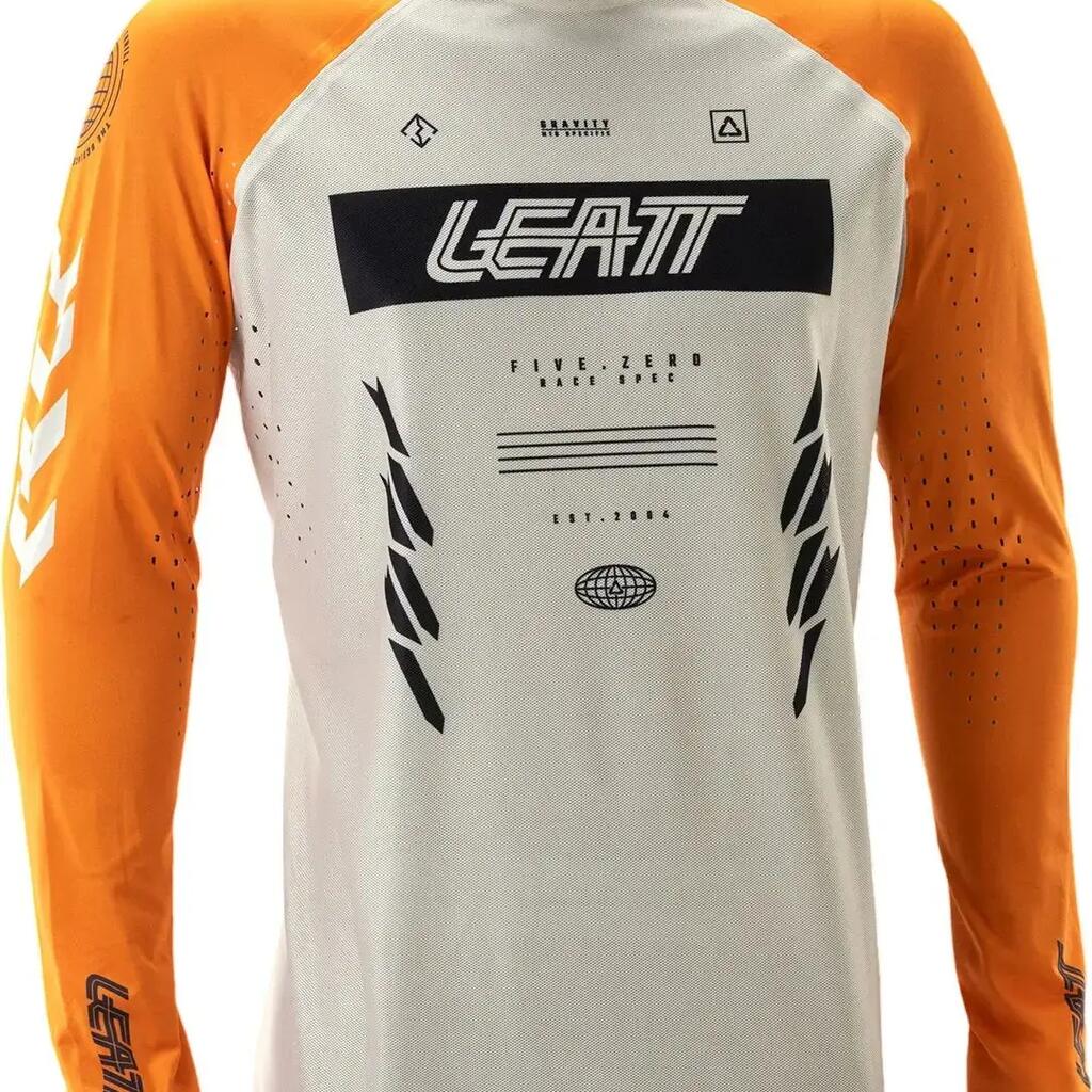 Leatt Gravity 5.0 Long Sleeve Jersey White/Yellow Men's