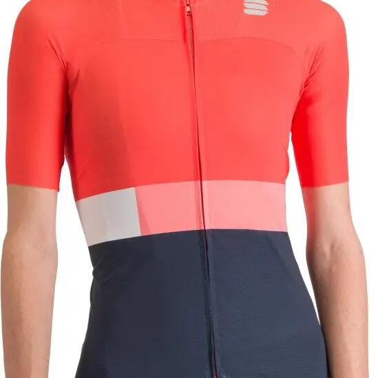 Sportful Snap Women's Short Sleeve Jersey Coral/Blue