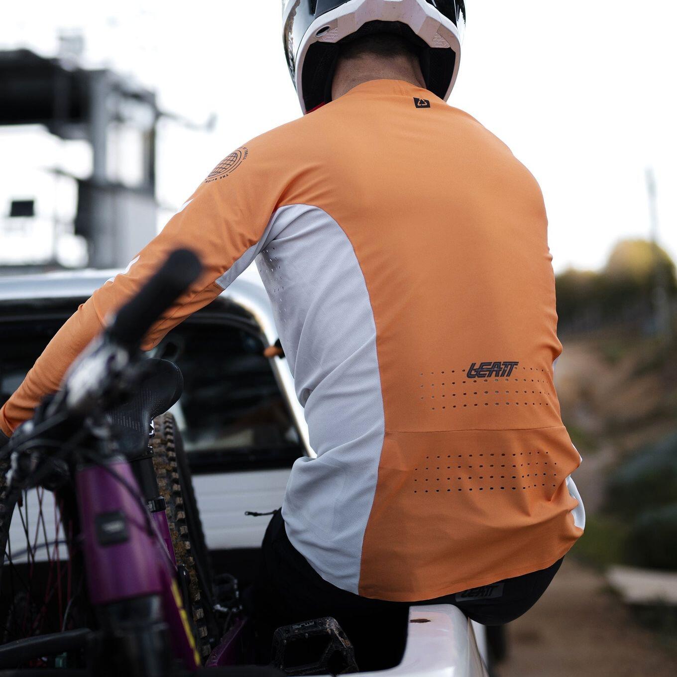 Maglia a maniche lunghe Leatt Gravity 5.0 Uomo Bianco/Giallo 4/6