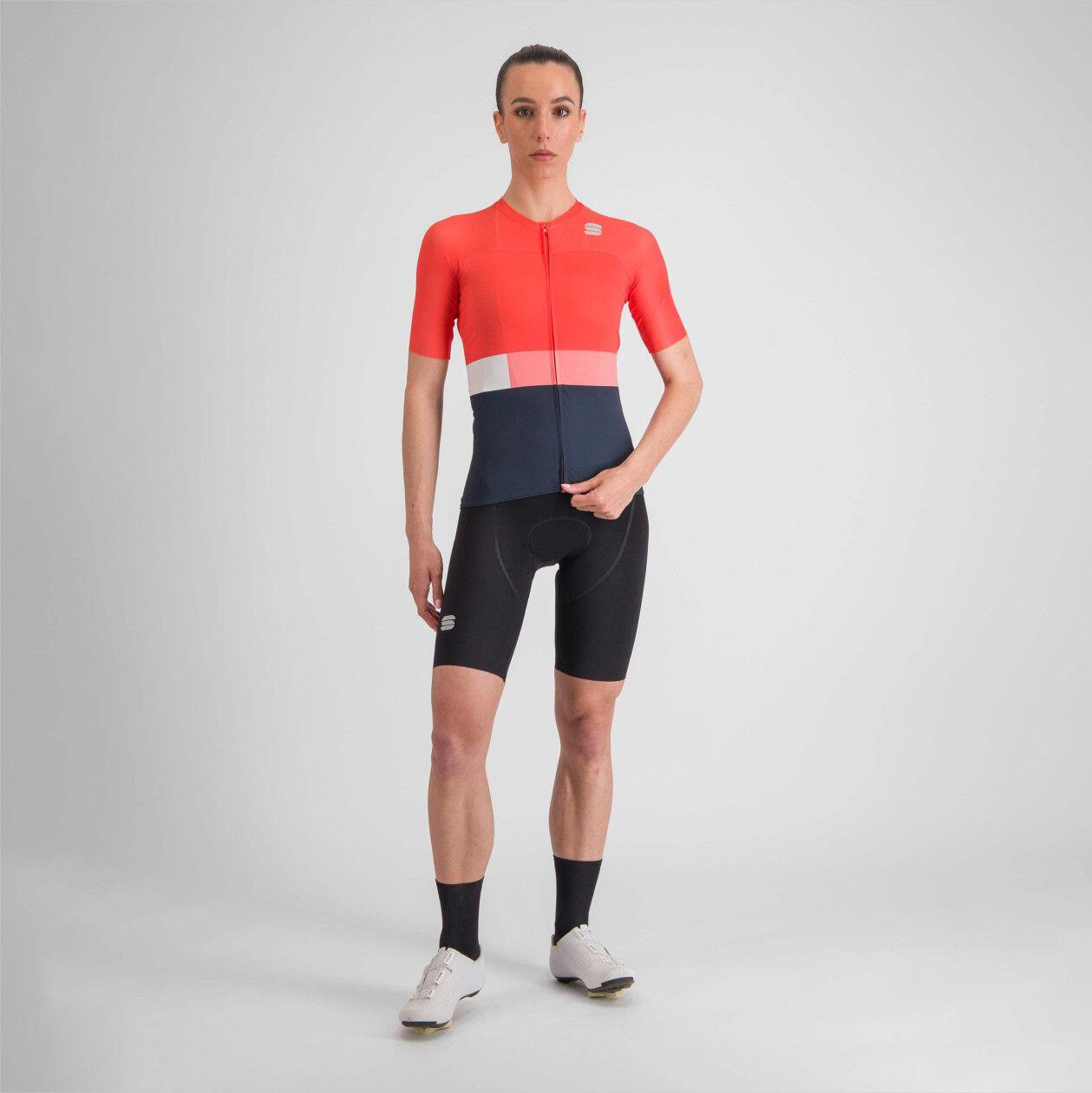 Camisola de manga curta Sportful Snap para mulher Coral/Azul 6/6