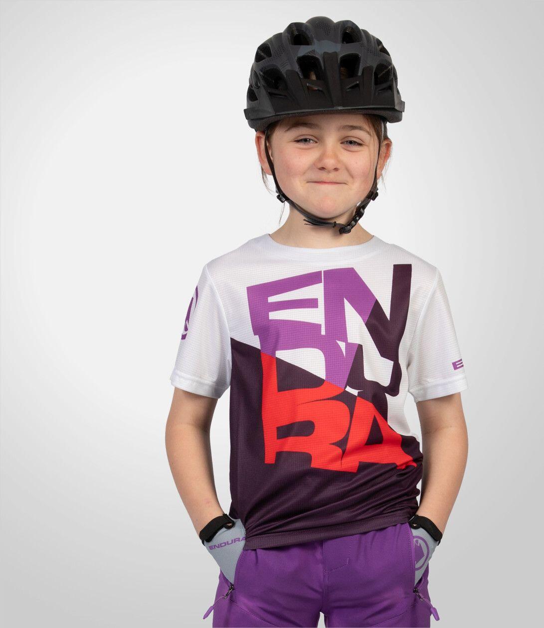 T-Shirt Enfant Endura SingleTrack Core Violet 2/5