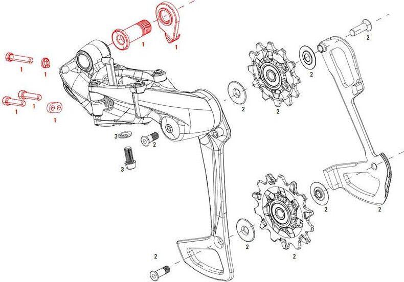 Kit de Vis Sram X01 Eagle B-Bolt et Limit Screw 1/1