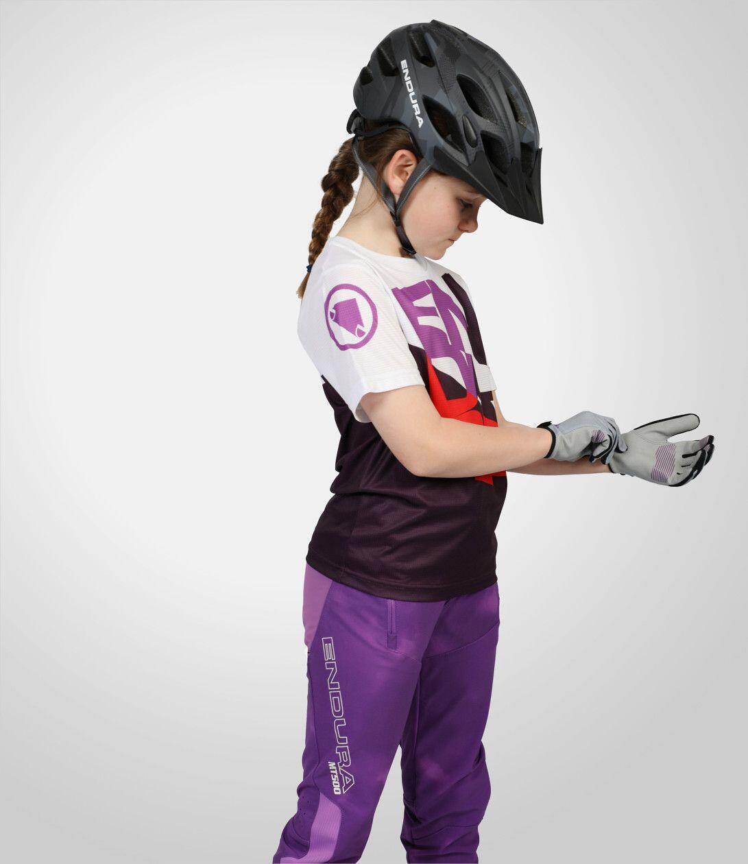 T-Shirt Enfant Endura SingleTrack Core Violet 4/5