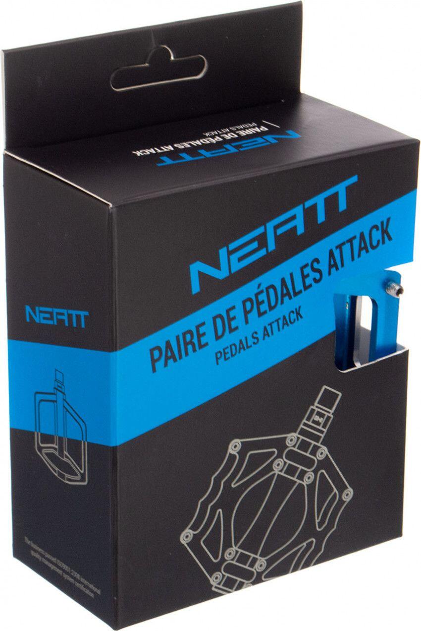 Paire de Pédales Plates Neatt Attack V2 8 Picots Bleu 5/6