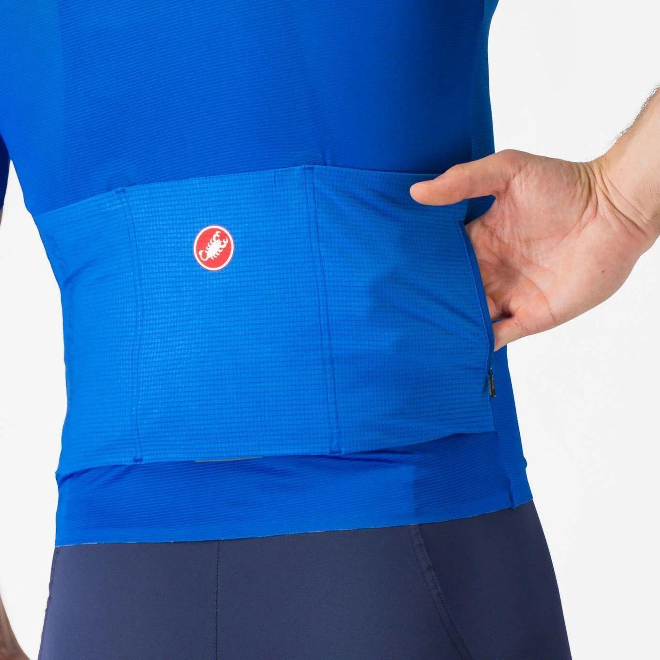 Maillot à Manches Courtes Castelli Superleggera A/C Homme Bleu 4/5
