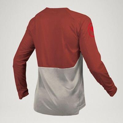 Maillot Manches Longues Homme Endura MT500 Burner Gris/Rouge 2/2