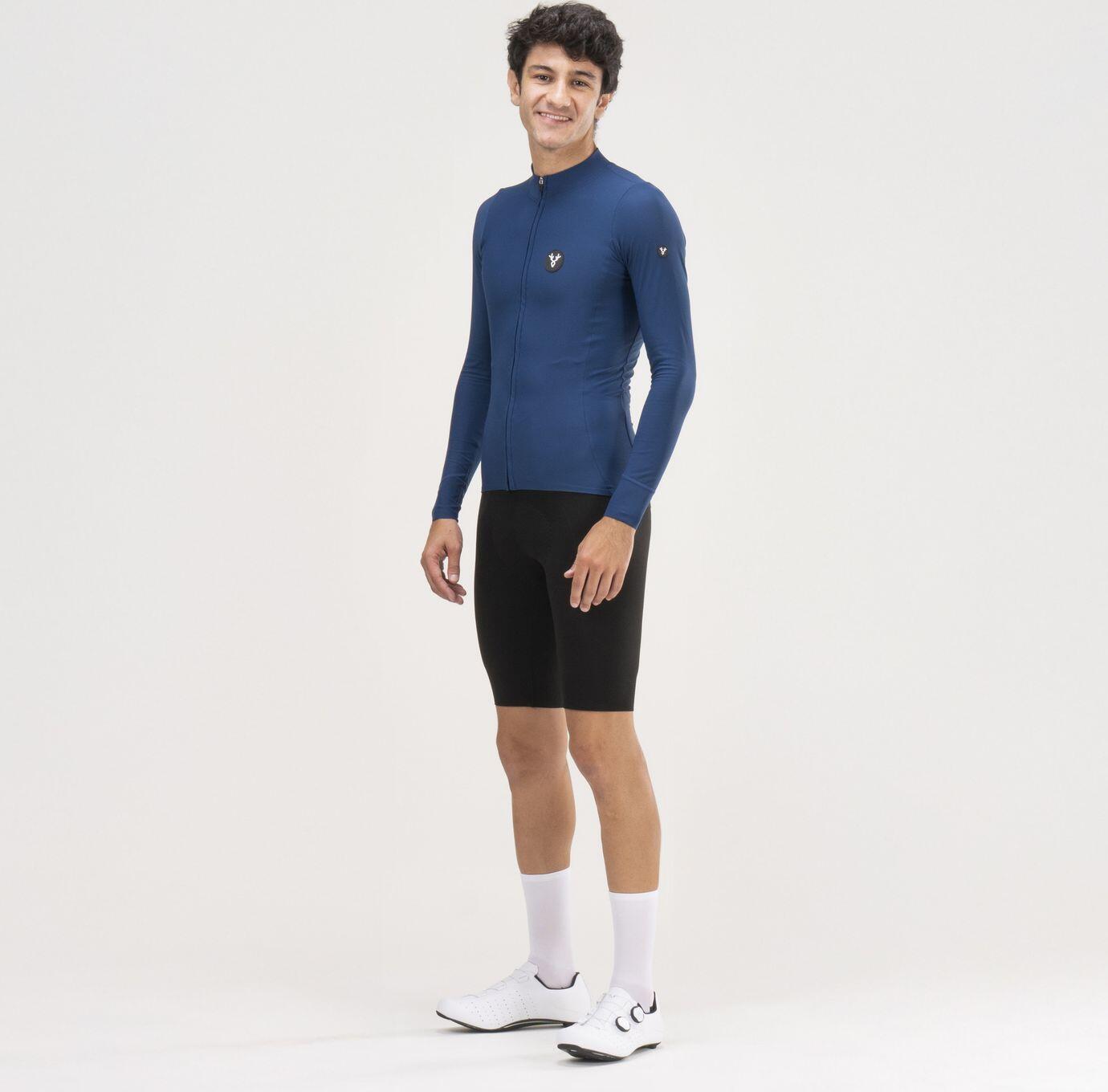 Maillot de manga larga LeBram Race Mid-Season Azul petróleo 4/7