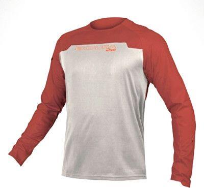 Langarm Trikot Herren Endura MT500 Burner Grau/Rot