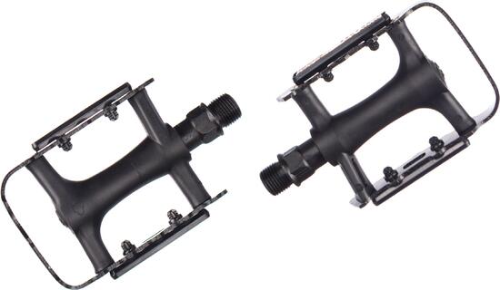 Coppia pedali flat NEATT MTB — corpo plastica e gabbia alluminio
