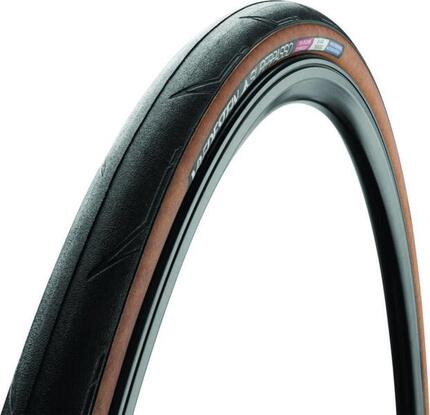 Opona Rowerowa Szosowa Superpasso Tubeless 700 X 28C Czarna/Przezroczysta