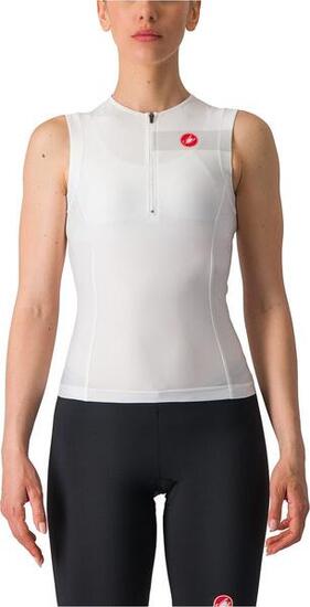 Maillot Sans Manches Triathlon Femme Castelli Free Tri 2 Blanc