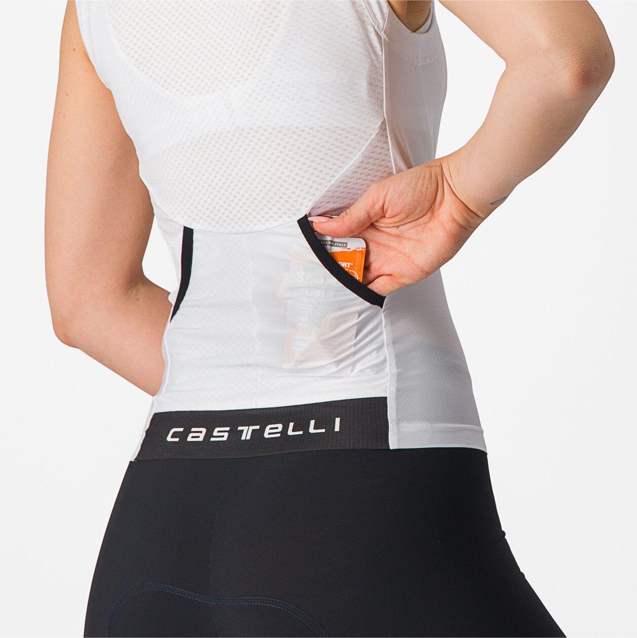 Maillot Sans Manches Triathlon Femme Castelli Free Tri 2 Blanc 6/7