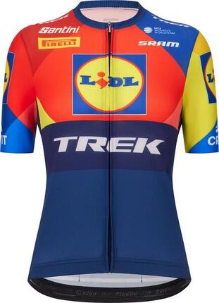 Maillot Manches Courtes Femme Santini Team Lidl-Trek 2025 Bleu