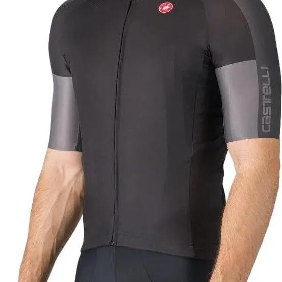 Castelli Entrata 6 Men's Short Sleeve Jersey Black Gray