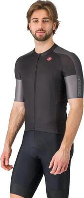 Castelli entrata 6 heren trui met korte mouwen zwart grijs
