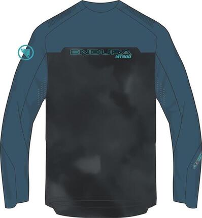 Langarm Trikot Herren Endura MT500 Burner Blau