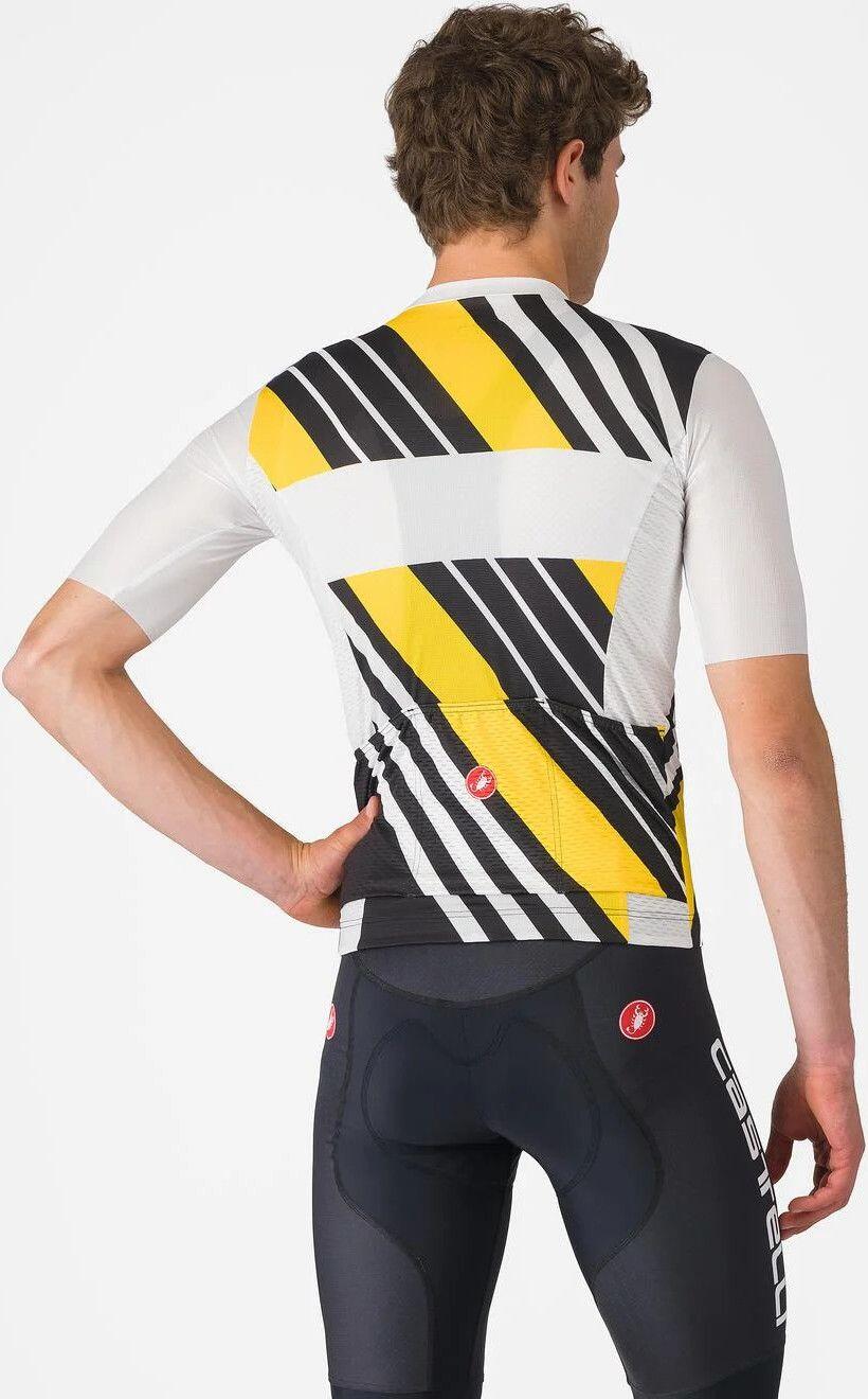 Maglia a maniche corte Heritage Castelli Uomo Nero Bianco Giallo 2/5