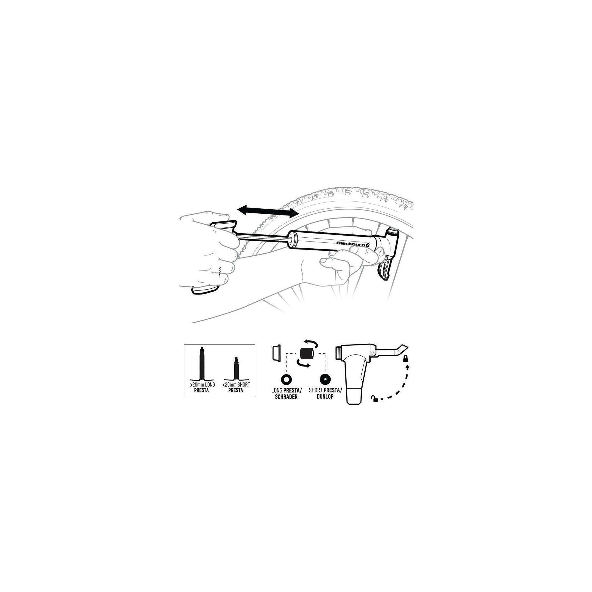 Pompă de bicicletă Blackburn Mammoth Anyvalve