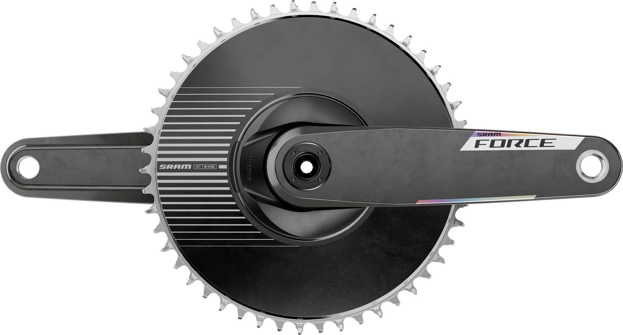 Sram Force Power E1 DUB Aero Crankset 50T 12S (Niet Inbegrepen) Zwart 1/2