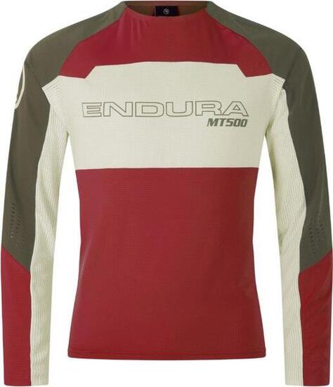 Endura MT500 Burner Lite Langarmtrikot Rot/Grün