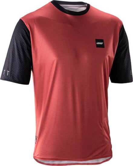 Maillot Manches Courtes Leatt Trail 3.0 Rouge Homme